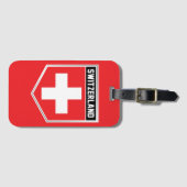 Vlagschild Zwitserland Bagagelabel (Voorkant (horizontaal))