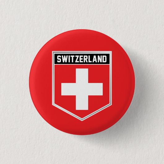 Vlagschild Zwitserland Ronde Button 3,2 Cm (Voorkant)