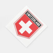 Vlagschild Zwitserland Servet (Hoek)