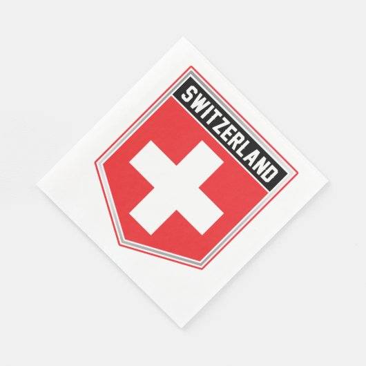 Vlagschild Zwitserland Servet (Hoek)