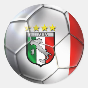 vlagsport van het Voetbal Forza Azzurri Calcio Ronde Sticker