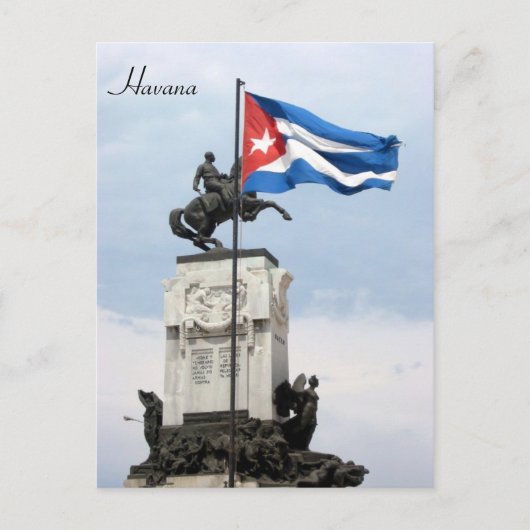 vlagstandbeeld van havana briefkaart (Voorkant)