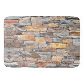 Vlagsteen | Natuursteenpatroon | briketten Badmat (Voorkant)