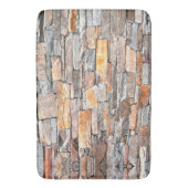 Vlagsteen | Natuursteenpatroon | briketten Badmat (Voorkant Verticaal)