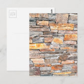 Vlagsteen | Natuursteenpatroon | briketten Briefkaart (Voorkant / Achterkant)