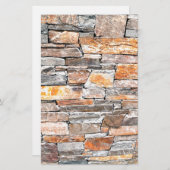 Vlagsteen | Natuursteenpatroon | briketten Briefpapier (Voorkant / Achterkant)