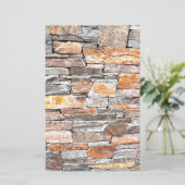 Vlagsteen | Natuursteenpatroon | briketten Briefpapier (Staand voorkant)