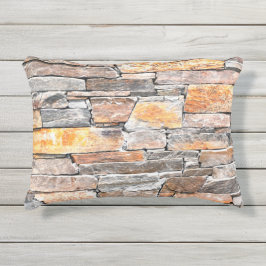 Vlagsteen | Natuursteenpatroon | briketten Buitenkussen