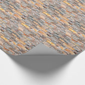 Vlagsteen | Natuursteenpatroon | briketten Cadeaupapier (Hoek)