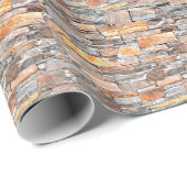 Vlagsteen | Natuursteenpatroon | briketten Cadeaupapier (Rol Hoek)