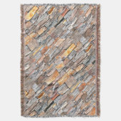 Vlagsteen | Natuursteenpatroon | briketten Deken (Voorkant Verticaal)