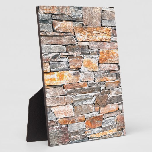 Vlagsteen | Natuursteenpatroon | briketten Fotoplaat (Zijkant)