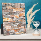 Vlagsteen | Natuursteenpatroon | briketten Fotoplaat (Zijkant)