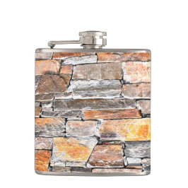 Vlagsteen | Natuursteenpatroon | briketten Heupfles