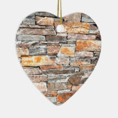 Vlagsteen | Natuursteenpatroon | briketten Keramisch Ornament (Rechts)