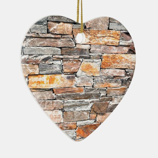 Vlagsteen | Natuursteenpatroon | briketten Keramisch Ornament (Rechts)