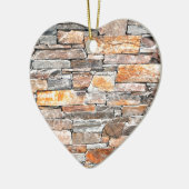 Vlagsteen | Natuursteenpatroon | briketten Keramisch Ornament (Links)