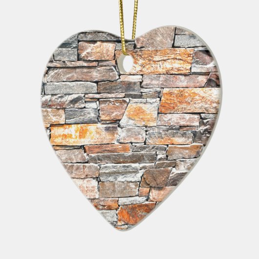 Vlagsteen | Natuursteenpatroon | briketten Keramisch Ornament (Links)