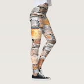 Vlagsteen | Natuursteenpatroon | briketten Leggings (Rechts)