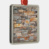 Vlagsteen | Natuursteenpatroon | briketten Metalen Ornament (Rechts)