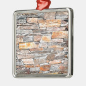 Vlagsteen | Natuursteenpatroon | briketten Metalen Ornament (Links)