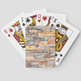 Vlagsteen | Natuursteenpatroon | briketten Speelkaarten