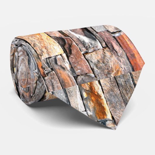 Vlagsteen | Natuursteenpatroon | briketten Stropdas (Opgerold)