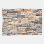 Vlagsteen | Natuursteenpatroon | briketten Theedoek (Horizontaal)