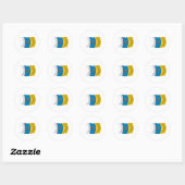 Vlagsticker Canarische Eilanden Ronde Sticker (Vel)