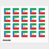 Vlagsticker Equatoriaal-Guinea Vierkante Sticker (Vel)