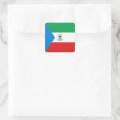Vlagsticker Equatoriaal-Guinea Vierkante Sticker (Tas)