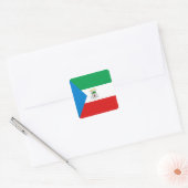 Vlagsticker Equatoriaal-Guinea Vierkante Sticker (Envelop)