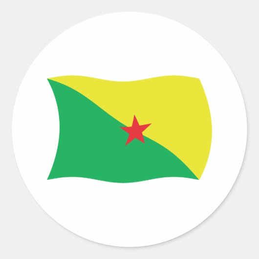 Vlagsticker Frans-Guyana Ronde Sticker (Voorkant)