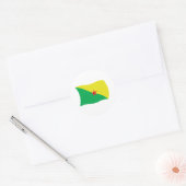 Vlagsticker Frans-Guyana Ronde Sticker (Envelop)