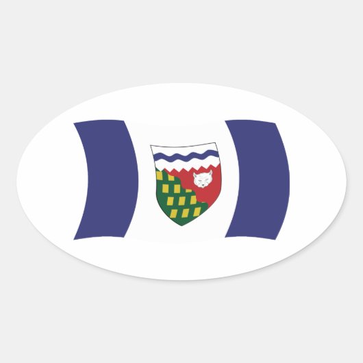 Vlagsticker Northwest Territories Ovale Sticker (Voorkant)