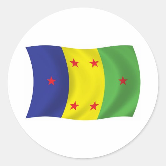 Vlagsticker Ogoni-mensen Ronde Sticker (Voorkant)