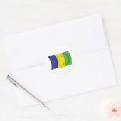 Vlagsticker Ogoni-mensen Ronde Sticker (Envelop)