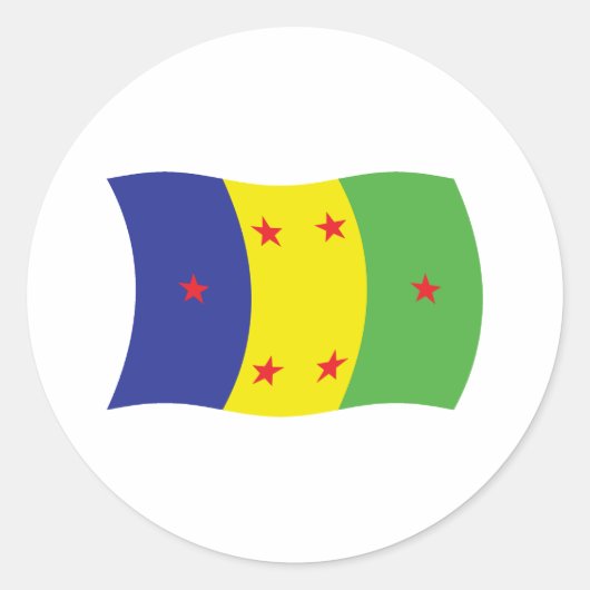 Vlagsticker Ogoni-mensen Ronde Sticker (Voorkant)