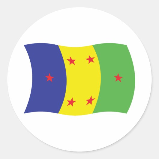 Vlagsticker Ogoni-mensen Ronde Sticker (Voorkant)