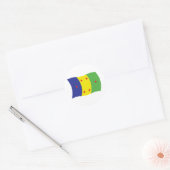 Vlagsticker Ogoni-mensen Ronde Sticker (Envelop)