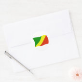 Vlagsticker Republiek Congo Ronde Sticker (Envelop)