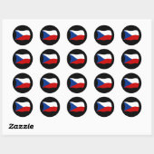 Vlagsticker Tsjechië Ronde Sticker (Vel)