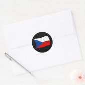 Vlagsticker Tsjechië Ronde Sticker (Envelop)