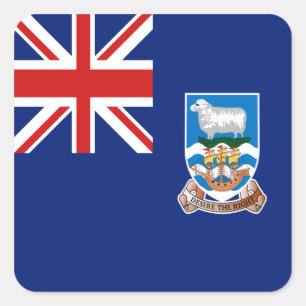 Vlagsticker van de Falklandeilanden Vierkante Sticker