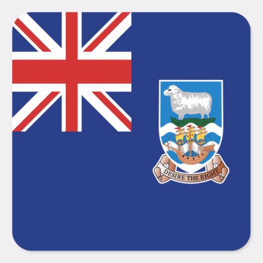 Vlagsticker van de Falklandeilanden Vierkante Sticker (Voorkant)
