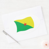 Vlagsticker van Frans-Guyana Ovale Sticker (Envelop)
