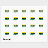 Vlagsticker van het Ashanti-volk Ronde Sticker (Vel)