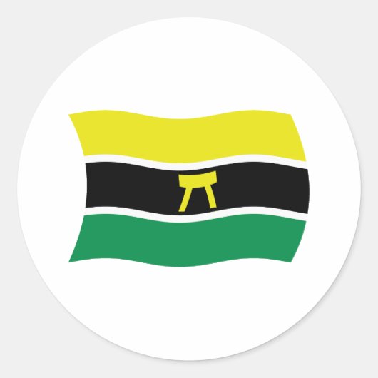 Vlagsticker van het Ashanti-volk Ronde Sticker (Voorkant)