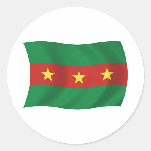 Vlagsticker van het Ewe-volk Ronde Sticker (Voorkant)