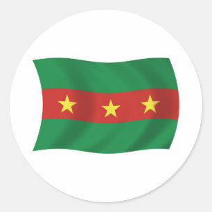 Vlagsticker van het Ewe-volk Ronde Sticker
